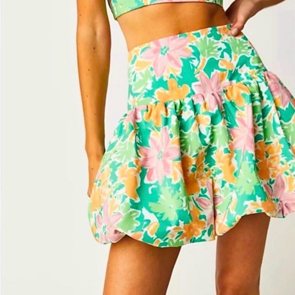 Free People Lula Floral Bubble Skirt Size L